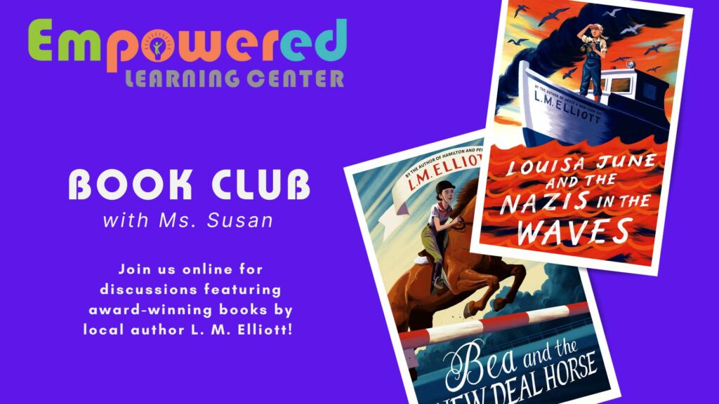 Empowered Leaning Center Book Club graphic, see details below